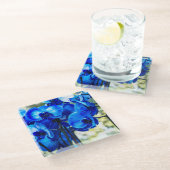 青い蘭 ガラスコースター (アングル)