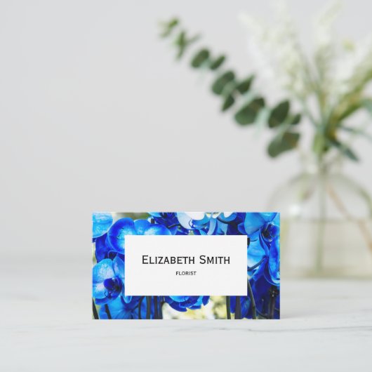 青い蘭 名刺 (スタンド正面)