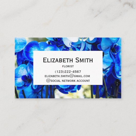 青い蘭 名刺 (裏面)