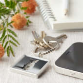 青い虎猫の子ネコ キーホルダー (側面)