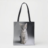 青い虎猫の子ネコ トートバッグ (正面)