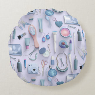 青い虚栄心のテーブル ラウンドクッション