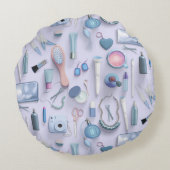 青い虚栄心のテーブル ラウンドクッション (裏面)