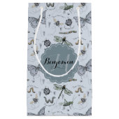 青い虫モノグラムのと虫の少年シャワー スモールペーパーバッグ (正面)