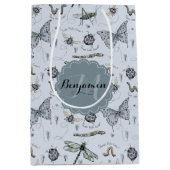 青い虫モノグラムのと虫の少年シャワー ミディアムペーパーバッグ (正面)