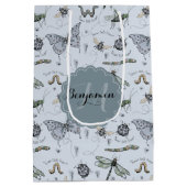 青い虫モノグラムのと虫の少年シャワー ミディアムペーパーバッグ (裏面)