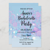 青い虹彩の円 独身最後の夜会 招待状 (正面/裏面)