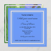 青い虹彩の花すべてパーティの招待状 招待状 (正面/裏面)