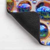 青い虹色かわいらしのコーヒーの泡 マウスパッド (コーナー)