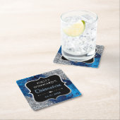 青い虹色の人魚の手紙キンセアニェラ スクエアペーパーコースター (インサイチュ)