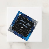 青い虹色の人魚の文字Sweet sixteen フェイバータグ (インサイチュ)