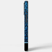 青い蛇皮が光の中で輝く Case-Mate iPhoneケース (裏面 / 左)