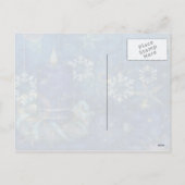 青い蝋燭のクリスマス シーズンポストカード (裏面)