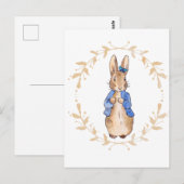 青い蝶々を生み出すピーター・ウサギ ポストカード (正面/裏面)