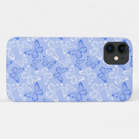 青い蝶々 Case-Mate iPhoneケース (裏面(横))
