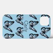 青い蝶々 Case-Mate iPhoneケース (裏面 (横))