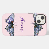 青い蝶々 iPhoneケース (裏面横)