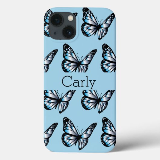 青い蝶とより多くの蝶 Case-Mate iPhoneケース (裏面)