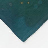 青い蝶とダリア フリースブランケット (角)