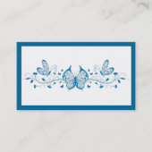 青い蝶と花 名刺 (正面)