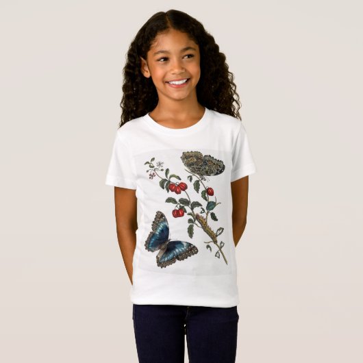 青い蝶と赤い果実 Tシャツ (正面フル)
