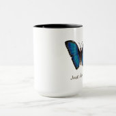 青い蝶のコーヒーマグ マグカップ (中央)