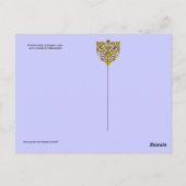 青い蝶のティール(緑がかった色)緑の金ゴールドきらめき ポストカード (裏面)