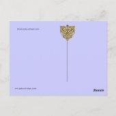 青い蝶のティール(緑がかった色)緑の金ゴールドきらめき ポストカード (裏面)