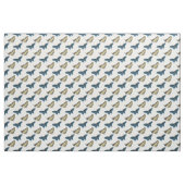 青い蝶のノベルティ布 ファブリック (ヤード)