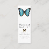 青い蝶のブックマーク スキニー名刺 (正面)