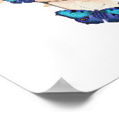 青い蝶のポットに座るピーター・ザ・ラビット ポスター (角)