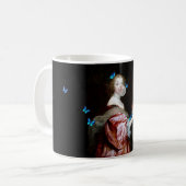 青い蝶の予期せぬ到着 コーヒーマグカップ (正面左)