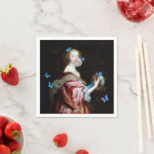 青い蝶の予期せぬ到着 スタンダードカクテルナプキン (インサイチュ)