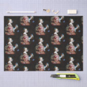 青い蝶の予期せぬ到着 薄葉紙 (クラフト)