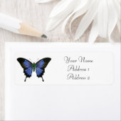 青い蝶の住所ラベル ラベル (インサイチュ)