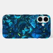 青い蝶の夢のような美しい天体の幻想的なデザイン Case-Mate iPhoneケース (裏面 (横))