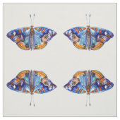 青い蝶の水彩画 ファブリック (見本)