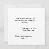 青い蝶の結婚式招待状 招待状 (裏面)