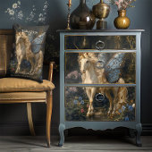 青い蝶の羽を持つ白いユニコーンのベビー部屋 ランバークッション