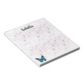 青い蝶の背景 ノートパッド (アングル)