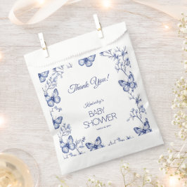 青い蝶の赤ちゃんシャワー フェイバーバッグ
