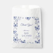 青い蝶の赤ちゃんシャワー フェイバーバッグ (正面)