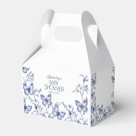 青い蝶の赤ちゃんシャワー フェイバーボックス