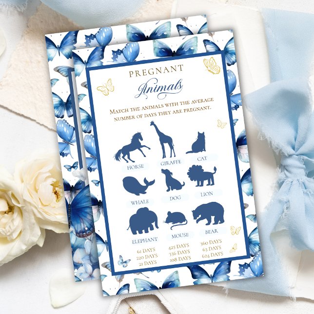 青い蝶の金ゴールドアクセント妊娠動物 (クリエイターアップロード済み)