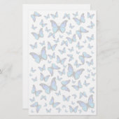 青い蝶の雲 便箋 (正面/裏面)