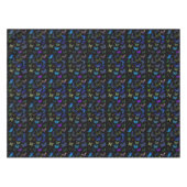 青い蝶の黒 テーブルクロス (正面(横))