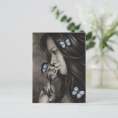 青い蝶はがき ポストカード (スタンド正面)