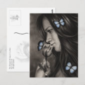 青い蝶はがき ポストカード (正面/裏面)