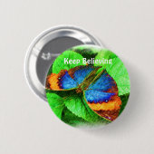 青い蝶は断言ボタンを信じます 缶バッジ (正面&裏面)