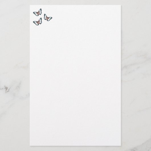 青い蝶は静止 便箋 (正面)